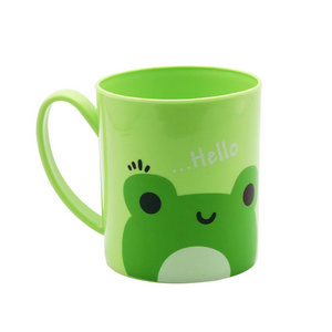 14oz 400ml customize logo safety plastic coffee mug/water mug with handle promotion OEM cup