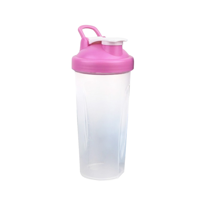 BPA free customized logo 600ml plastic sports protein shake water bottle with 304 Stainless Steel Ball