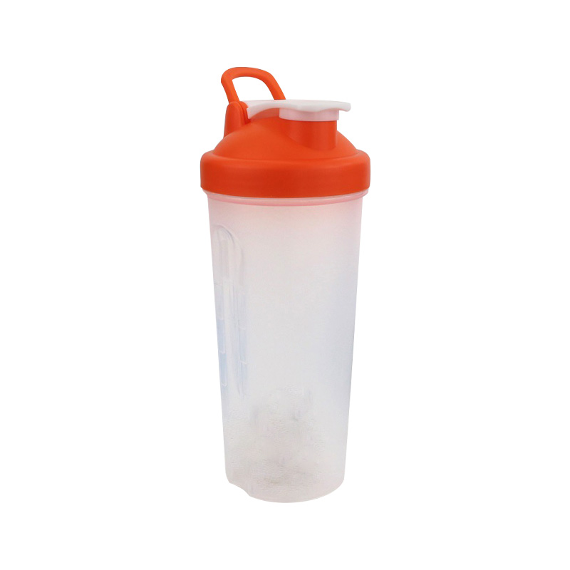 BPA free customized logo 600ml plastic sports protein shake water bottle with 304 Stainless Steel Ball