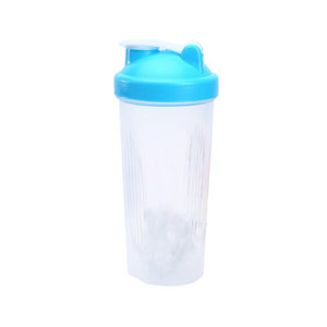 304 Stainless steel ball eco-friendly 600ml plastic fitness protein shake water bottle