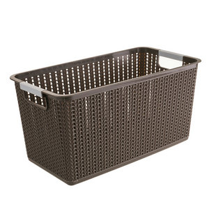 Rectangular rattan basket plastic storage basket