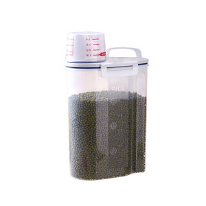 Custom Logo BPA FREE 2.5L Sealed Cereal Rice Storage Bins with Pour Spout and Measuring Jug