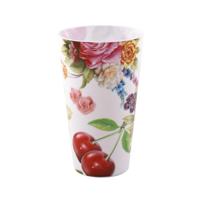 Custom logo reusable 400ml plastic printed cups plastic water cup