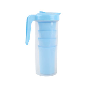 QM 1.2L hot sale BPA free custom logo plastic beer pitcher with lid