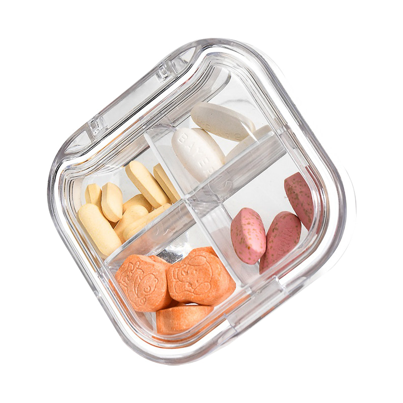 Mini portable pill box